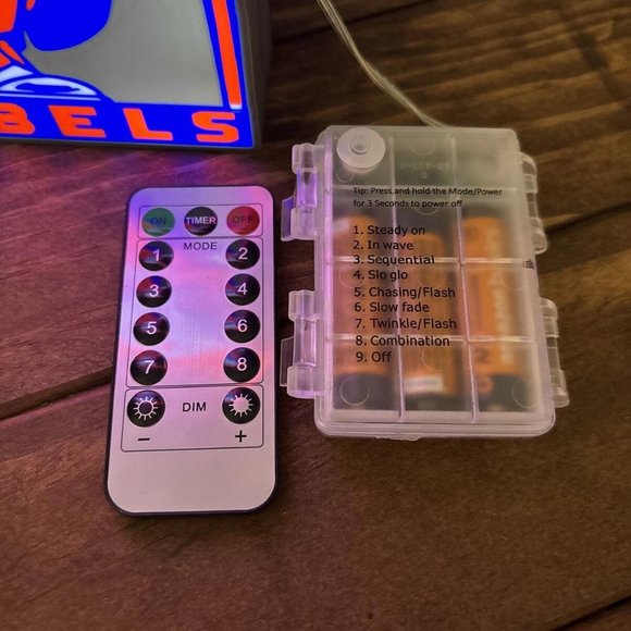 Ole Miss Rebel 3D Lightbox With Battery Pack & Remote. 8 Function. Dorm Room - Picture 2 of 5